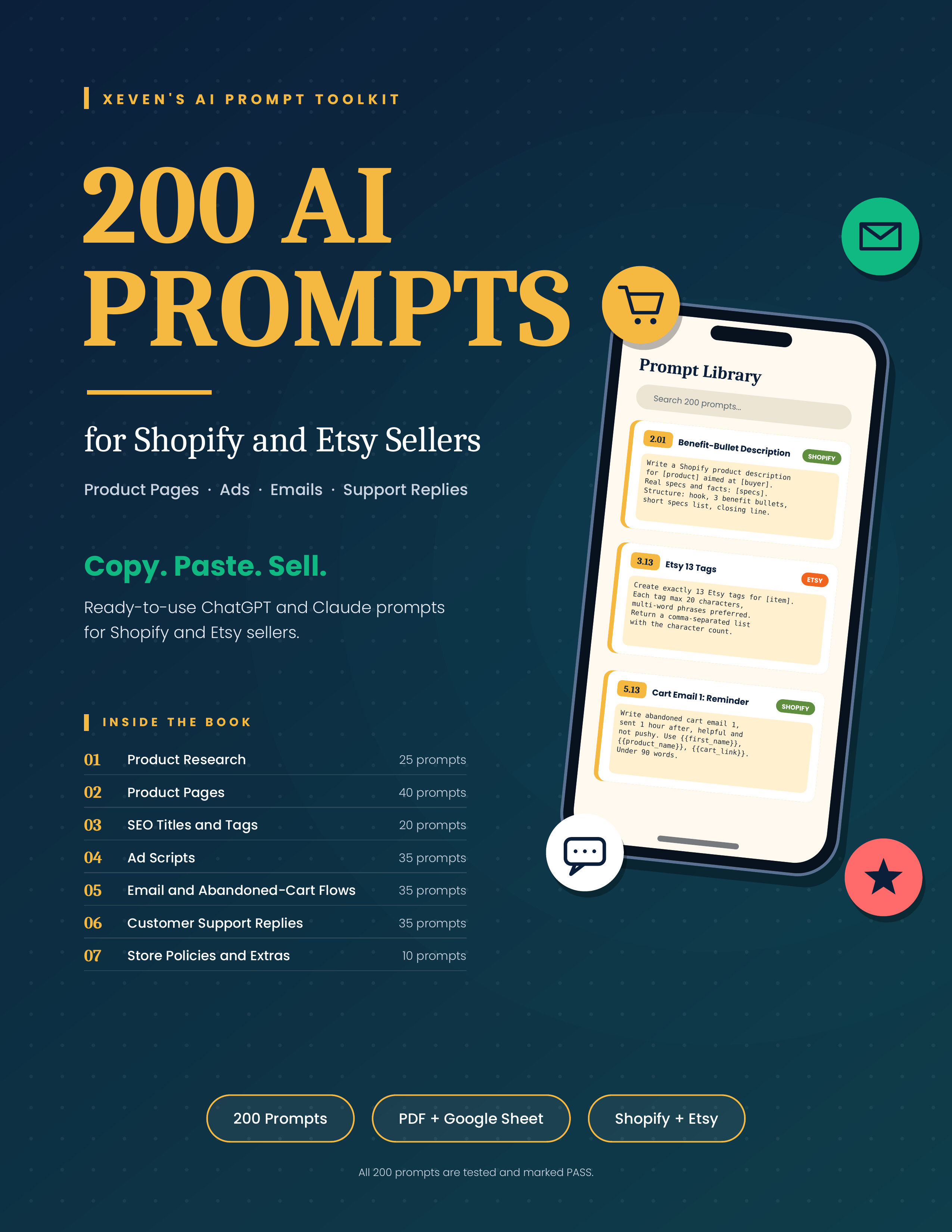 Xeven E-Commerce AI Prompt Toolkit Cover