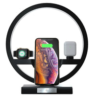 3-in-1 Qi Fast Wireless Charging Station – Night Light Dock Stand for iPhone, Apple Watch & AirPods