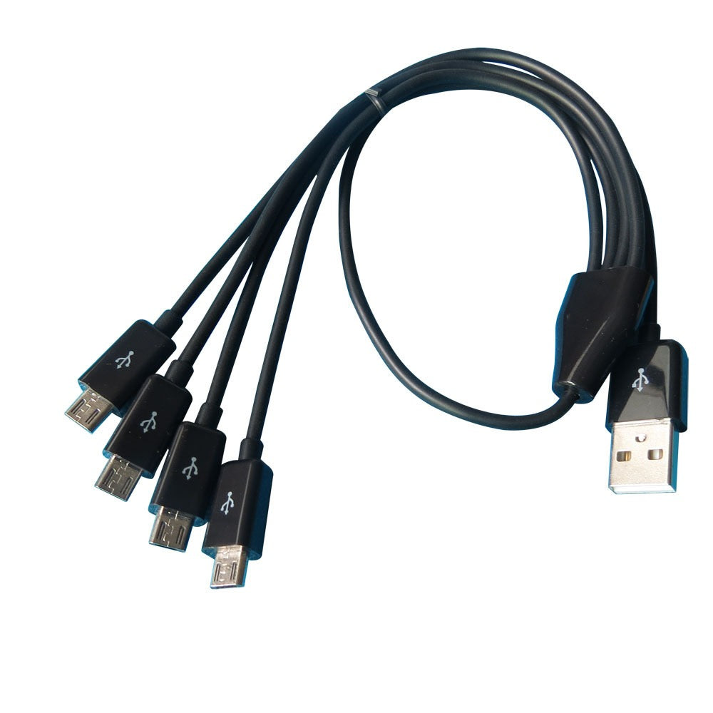 One to four MICRO USB charging cable 50CM to charge 4 Android devices