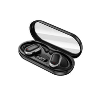 X97 non in ear OWS Bluetooth earphones with over the ear sports transparent compartment for extended battery life and noise redu