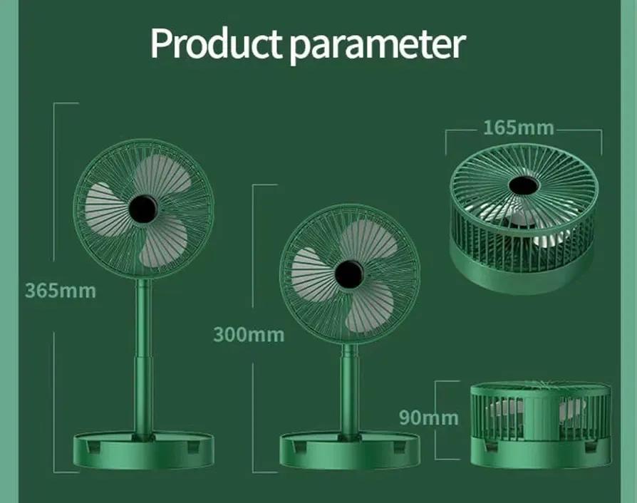 Portable Rechargeable Green Fan for Home Office