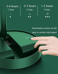 Portable Rechargeable Green Fan for Home Office