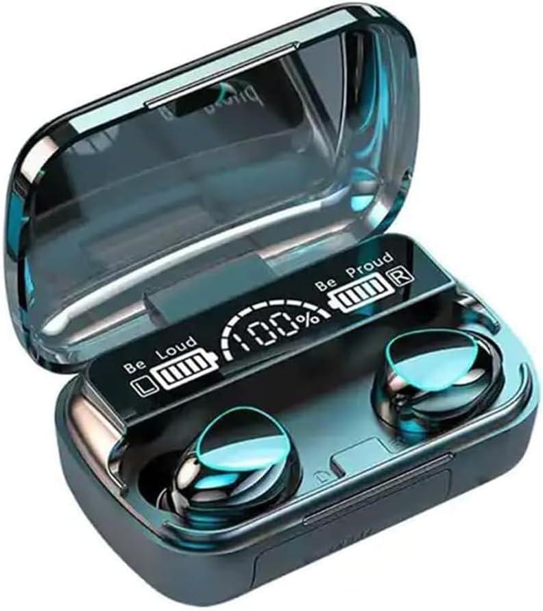 Black Bluetooth Earbuds with Charging Case