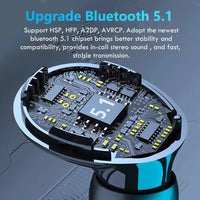 Black Bluetooth Earbuds with Charging Case