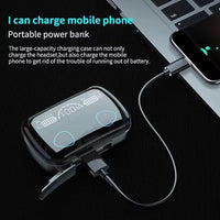 Black Bluetooth Earbuds with Charging Case