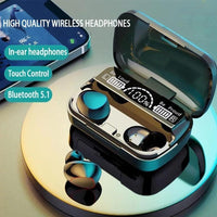 Black Bluetooth Earbuds with Charging Case