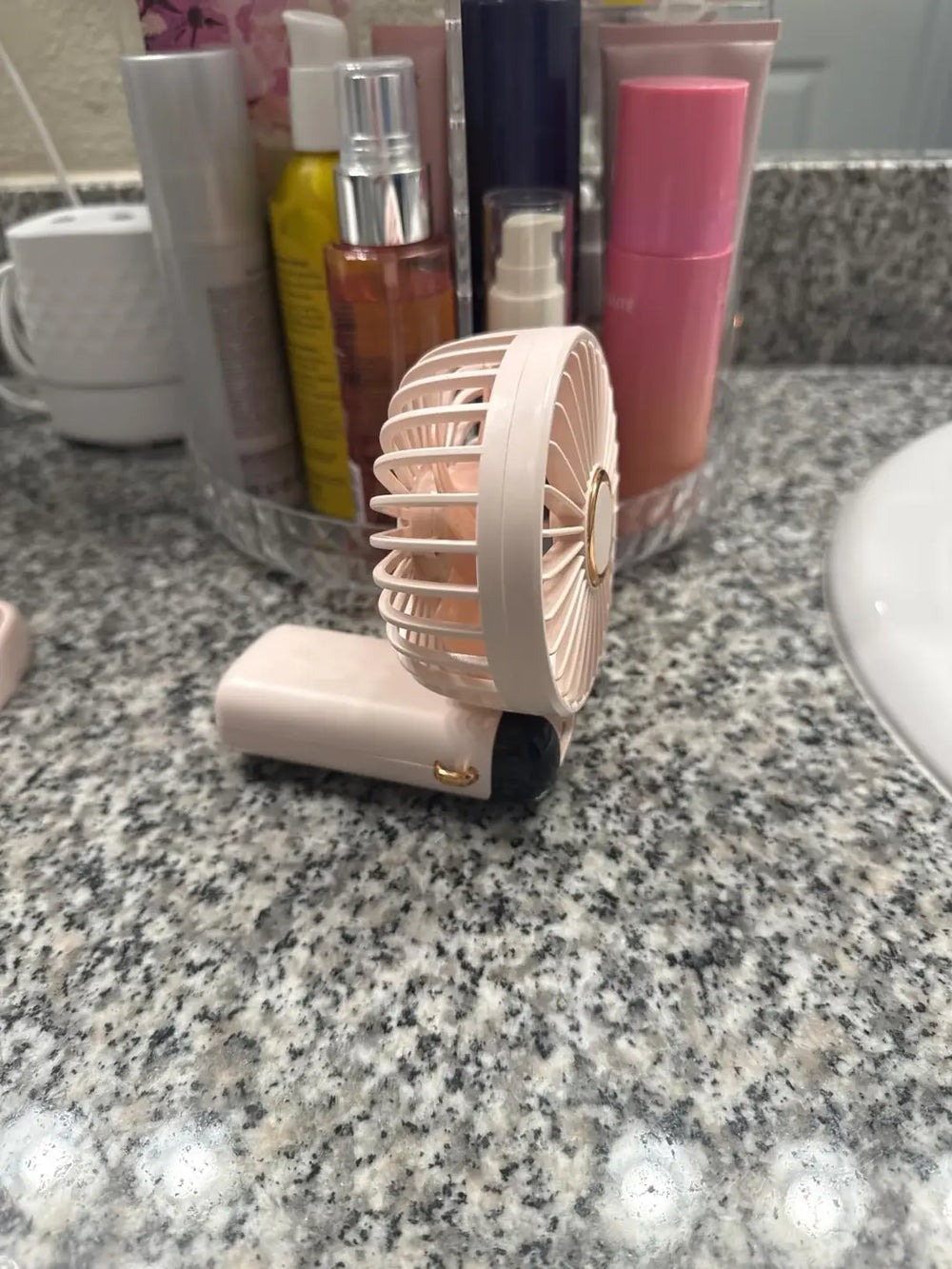 Rechargeable led digital mini Fan