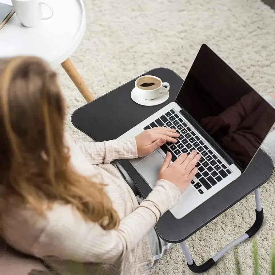 Portable Laptop Table Black Wood Pakistan