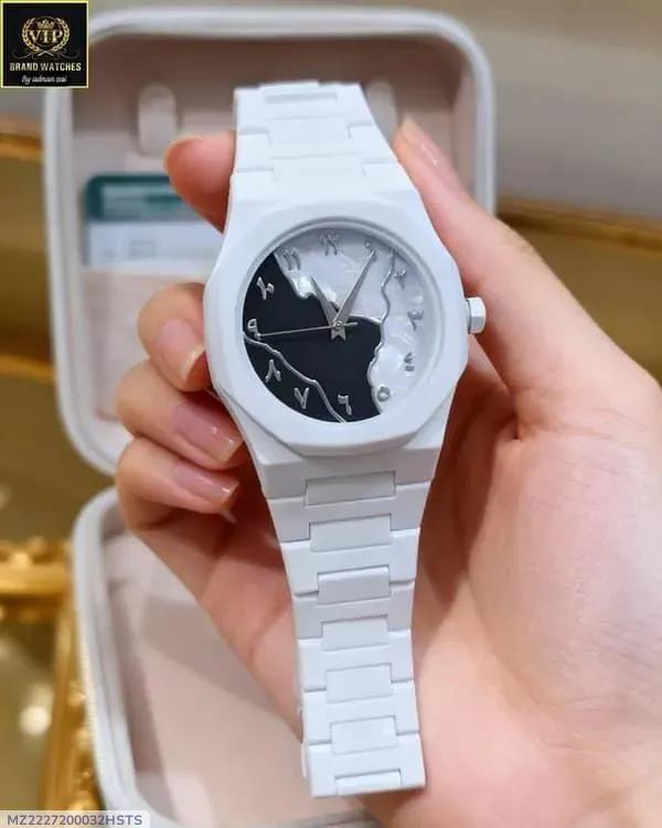 Men's White Carbon Fiber Analog Watch 10mm White Strap