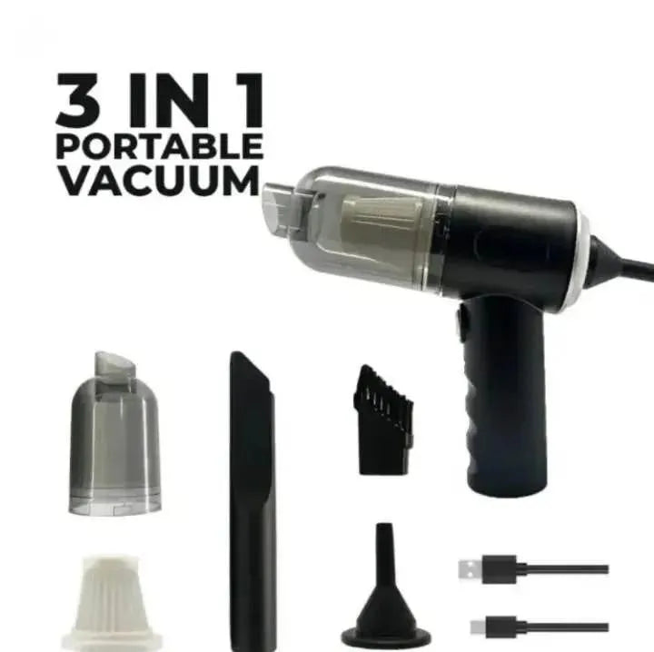 3-in-1 Portable Vacuum Cleaner with Attachments