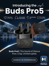 Buds Pro 5 Black – Premium ANC/ENC Wireless Earbuds