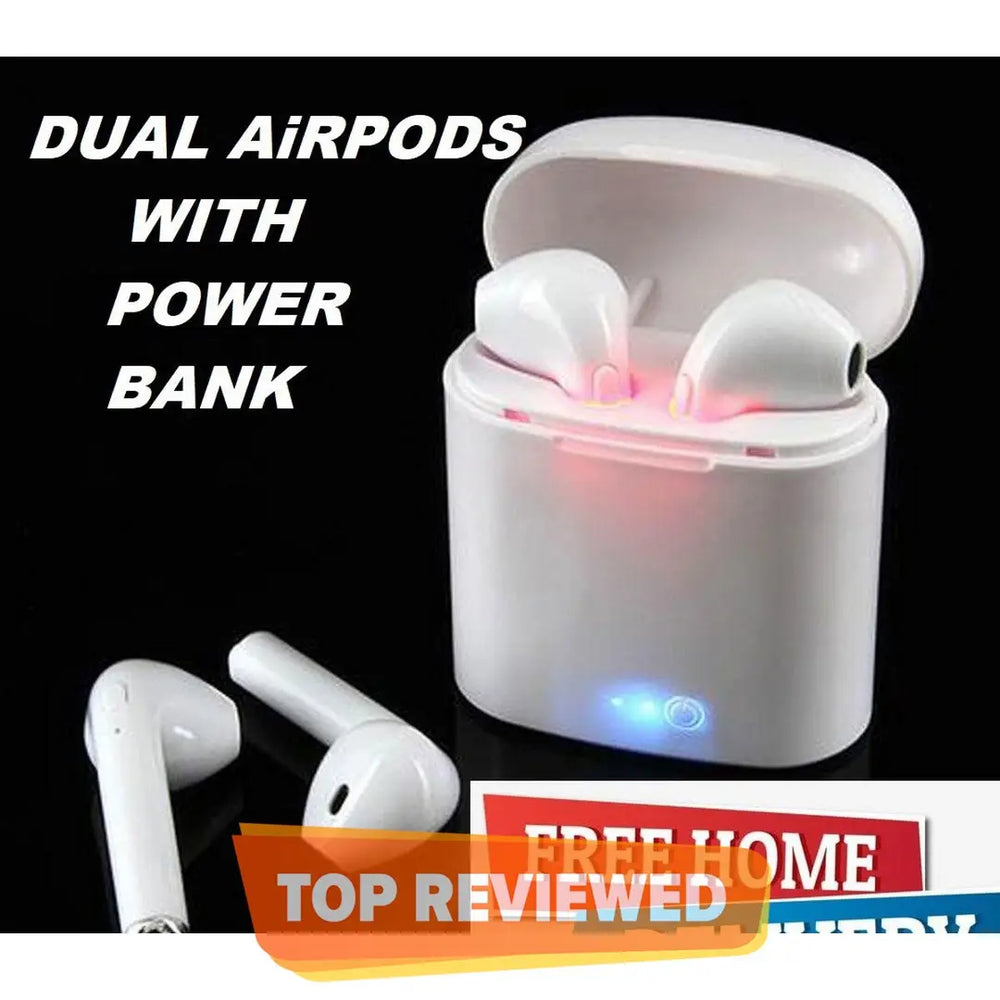 i7 TWS Wireless Bluetooth Earbuds with Charging Case | Stereo Sound | Built-in Mic | Lightweight Earphones