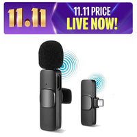 K8 New Type-C Wireless Microphone with Noise Reduction, 20m Range, 3-in-1 Universal Receiver for Mobile, Camera, and PC an wired mic