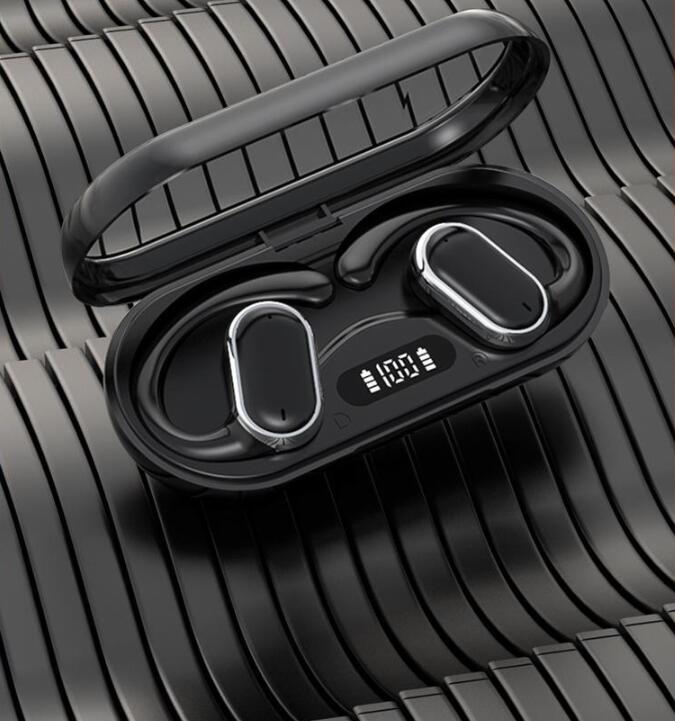 X97 non in ear OWS Bluetooth earphones with over the ear sports transparent compartment for extended battery life and noise redu