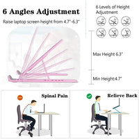 Universal Adjustable Laptop Stand – Foldable Notebook & Tablet Holder for MacBook with Non-Slip Cooling Base Bracket