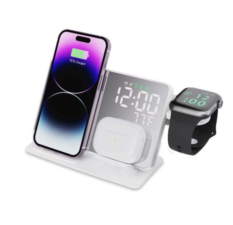 3-in-1 wireless charging time display alarm clock 15W thermometer wireless charging