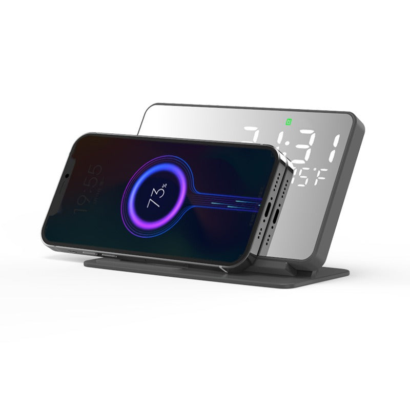 3-in-1 wireless charging time display alarm clock 15W thermometer wireless charging