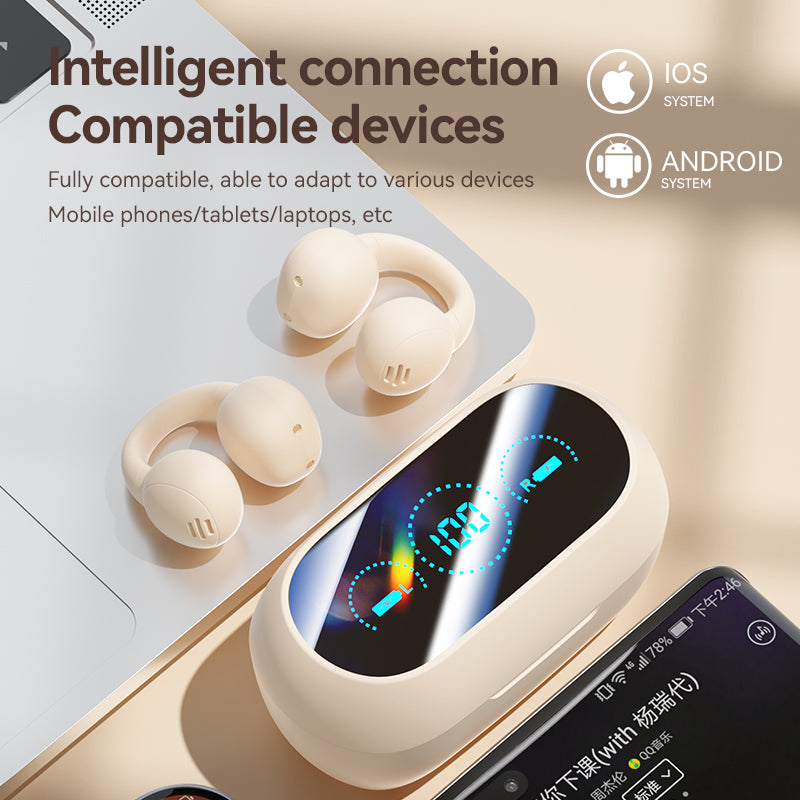 M59 bone conduction clip on high-quality Bluetooth earphones for wireless esports, sports, running, noise reduction, and long battery life
