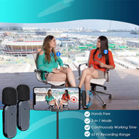K61 Mini Wireless Lavalier Microphone with Charging Case – Noise Reduction Clip-On Lapel Mic for TikTok, Live Streaming & Video Recording