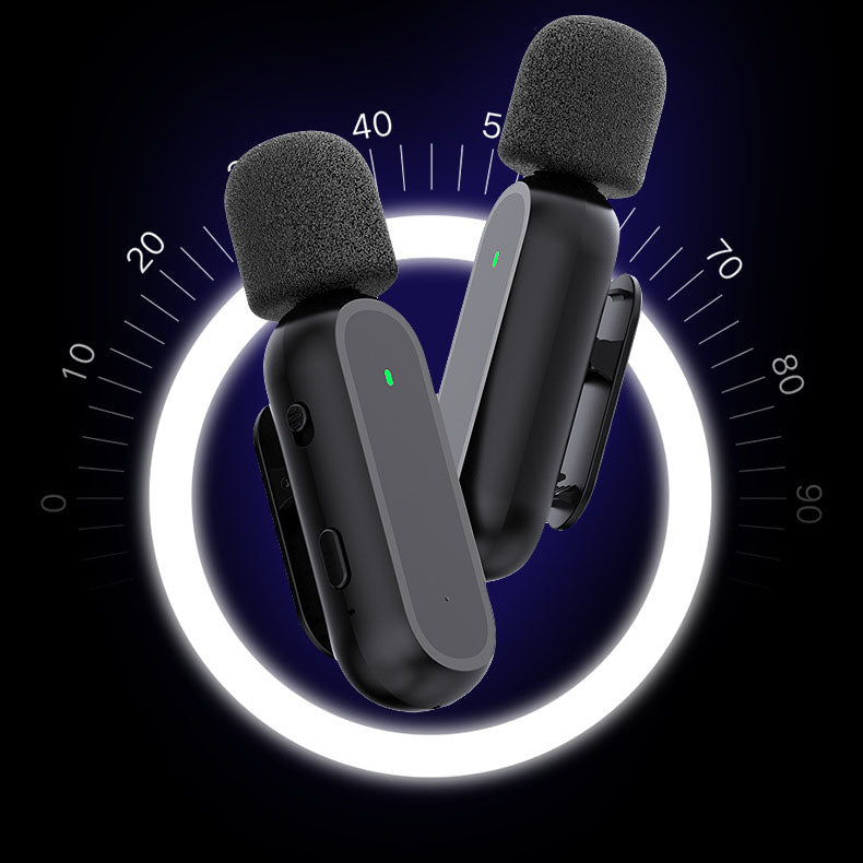 K61 Mini Wireless Lavalier Microphone with Charging Case – Noise Reduction Clip-On Lapel Mic for TikTok, Live Streaming & Video Recording