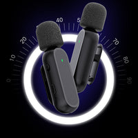K61 Mini Wireless Lavalier Microphone with Charging Case – Noise Reduction Clip-On Lapel Mic for TikTok, Live Streaming & Video Recording