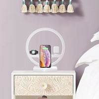 3-in-1 Qi Fast Wireless Charging Station – Night Light Dock Stand for iPhone, Apple Watch & AirPods