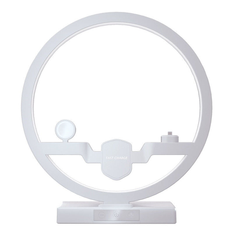 3-in-1 Qi Fast Wireless Charging Station – Night Light Dock Stand for iPhone, Apple Watch & AirPods