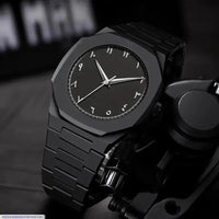 Black Stainless Steel Chain Watch for Men