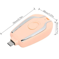 Keychain Power Bank Black Portable USB Charging