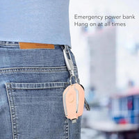 Keychain Power Bank Black Portable USB Charging