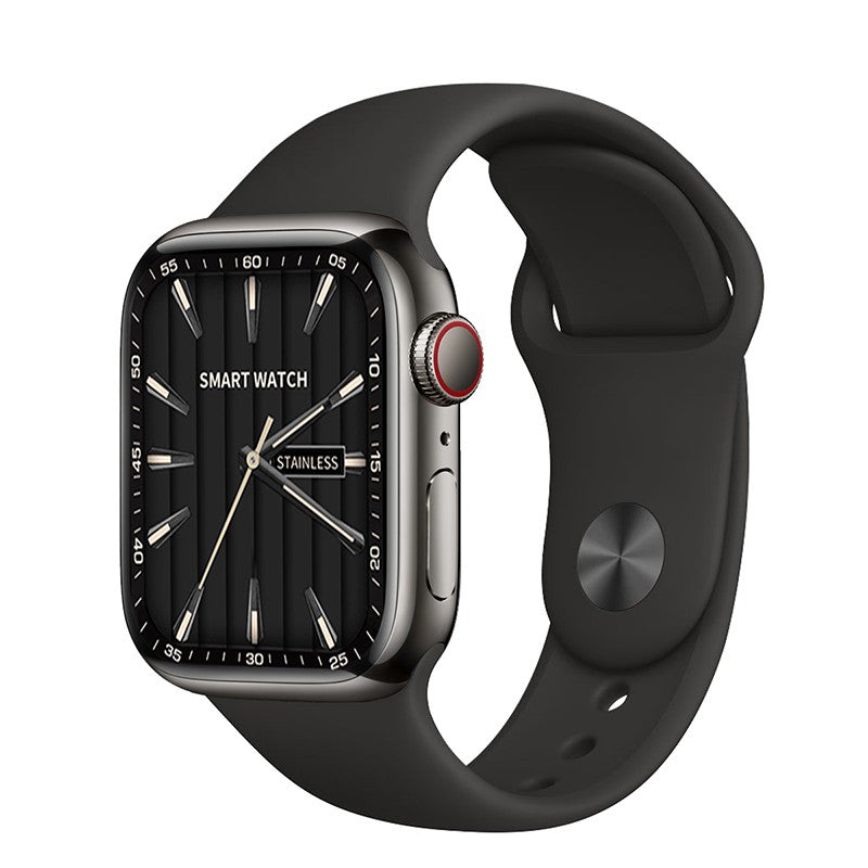 Smartwatch Black AMOLED Metal Band for Men Women