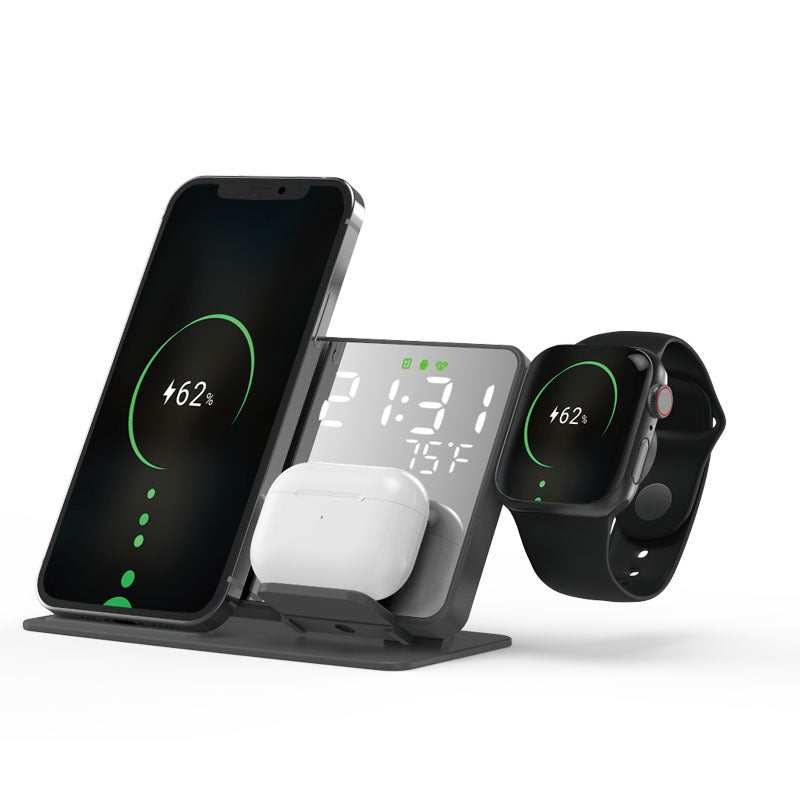 3-in-1 wireless charging time display alarm clock 15W thermometer wireless charging