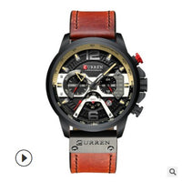 CURREN Casual Sport Watches for Men Blue Top Brand Luxury Military Leather Wrist Watch Man Clock Fashion Chronograph Wristwatch