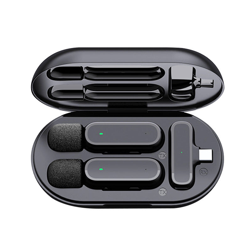 K61 Mini Wireless Lavalier Microphone with Charging Case – Noise Reduction Clip-On Lapel Mic for TikTok, Live Streaming & Video Recording