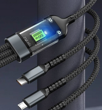 100W digital display light-emitting three in one fast charging one to three data cable suitable for Huawei Android Apple