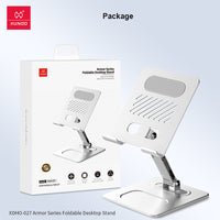 Universal Foldable Metal Tablet Stand – Adjustable Desktop Holder & Cooling Riser for iPad, Laptops & Mobile Phones