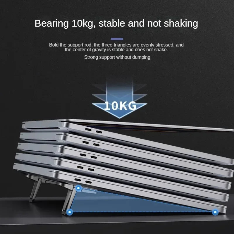 Mini Invisible Folding Laptop Stand Feet – Ultra-Thin Portable Adhesive Cooling Legs for MacBook, Laptops & Keyboards
