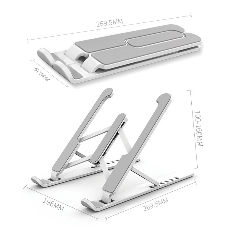 Universal Adjustable Laptop Stand – Foldable Notebook & Tablet Holder for MacBook with Non-Slip Cooling Base Bracket