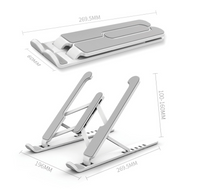 Universal Adjustable Laptop Stand – Foldable Notebook & Tablet Holder for MacBook with Non-Slip Cooling Base Bracket
