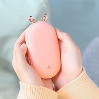 2-in-1 Mini Space Digital Display Hand Warmer & Power Bank – Reusable Electric Pocket Hand Warmer with LED Temperature Display