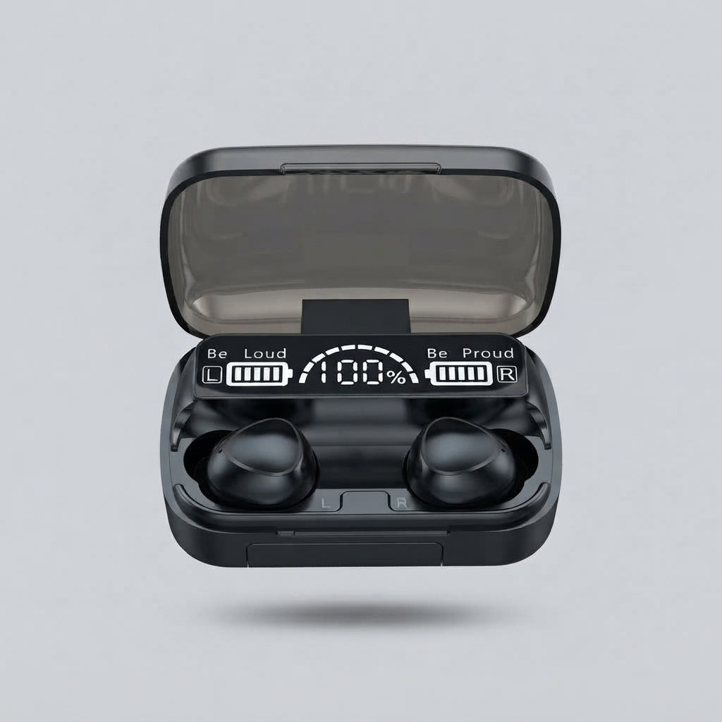 Premium Wireless Bluetooth Earbuds Black IPX7 Waterproof 5.3