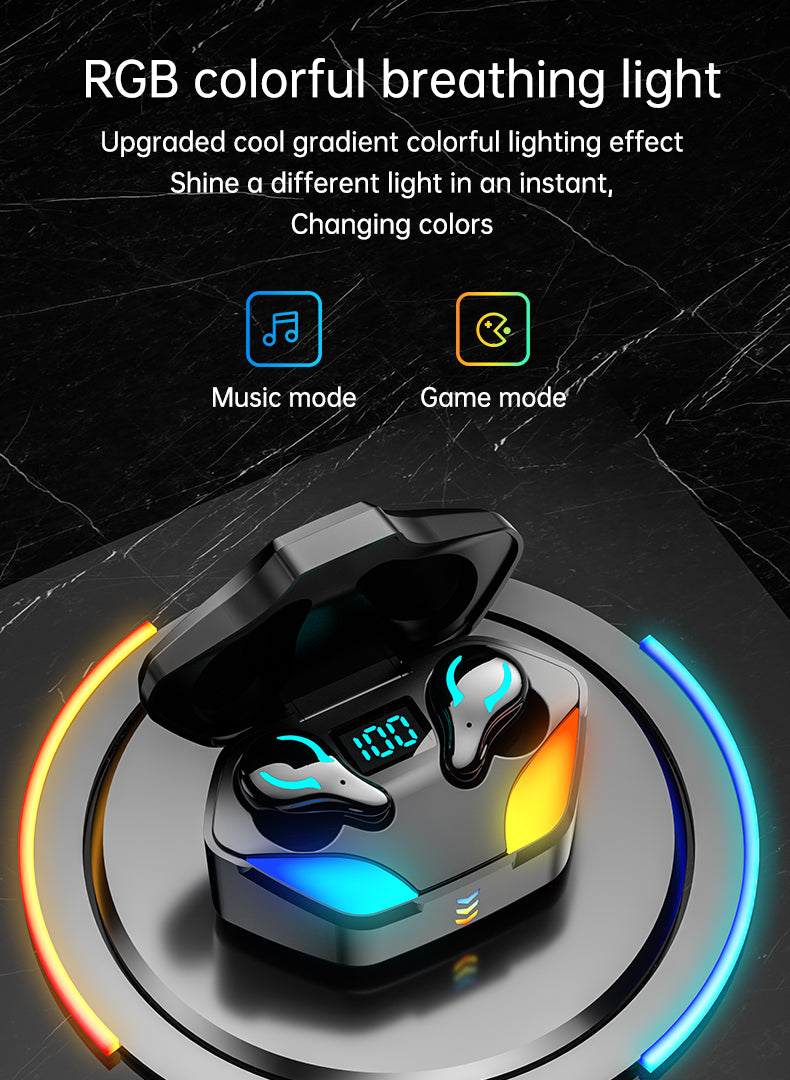 X1 Gaming Earbuds, TWS 5.1 LED Display, Touch Control, Wireless, Waterproof