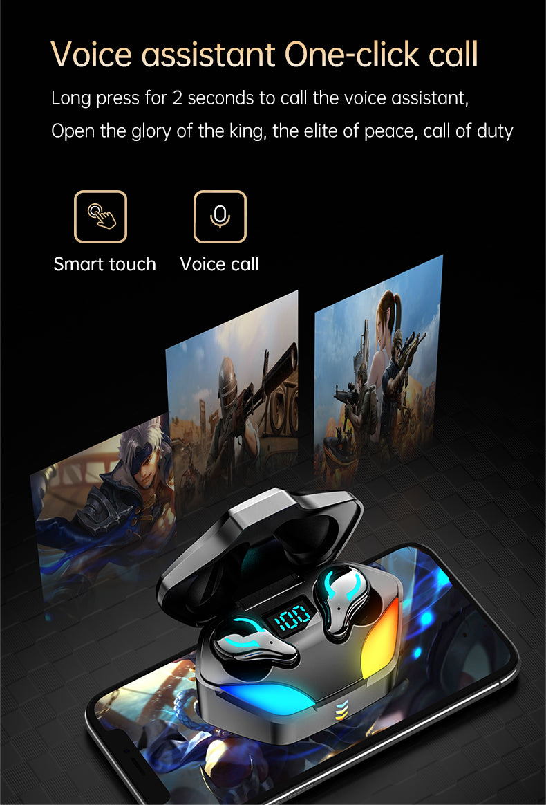 X1 Gaming Earbuds, TWS 5.1 LED Display, Touch Control, Wireless, Waterproof