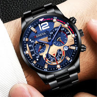 Fashion Men's Watch, Stainless Steel Band, Wristwatch With Calendar
