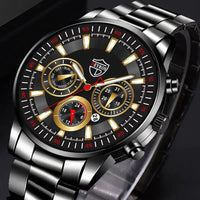 Fashion Men's Watches Business Stainless Steel Quartz Wrist Watch