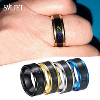 Smart Stainless Steel Sensor Body Temperature Ring for Couples, Multifunctional