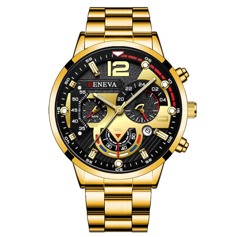 Fashion Men's Watch, Stainless Steel Band, Wristwatch With Calendar