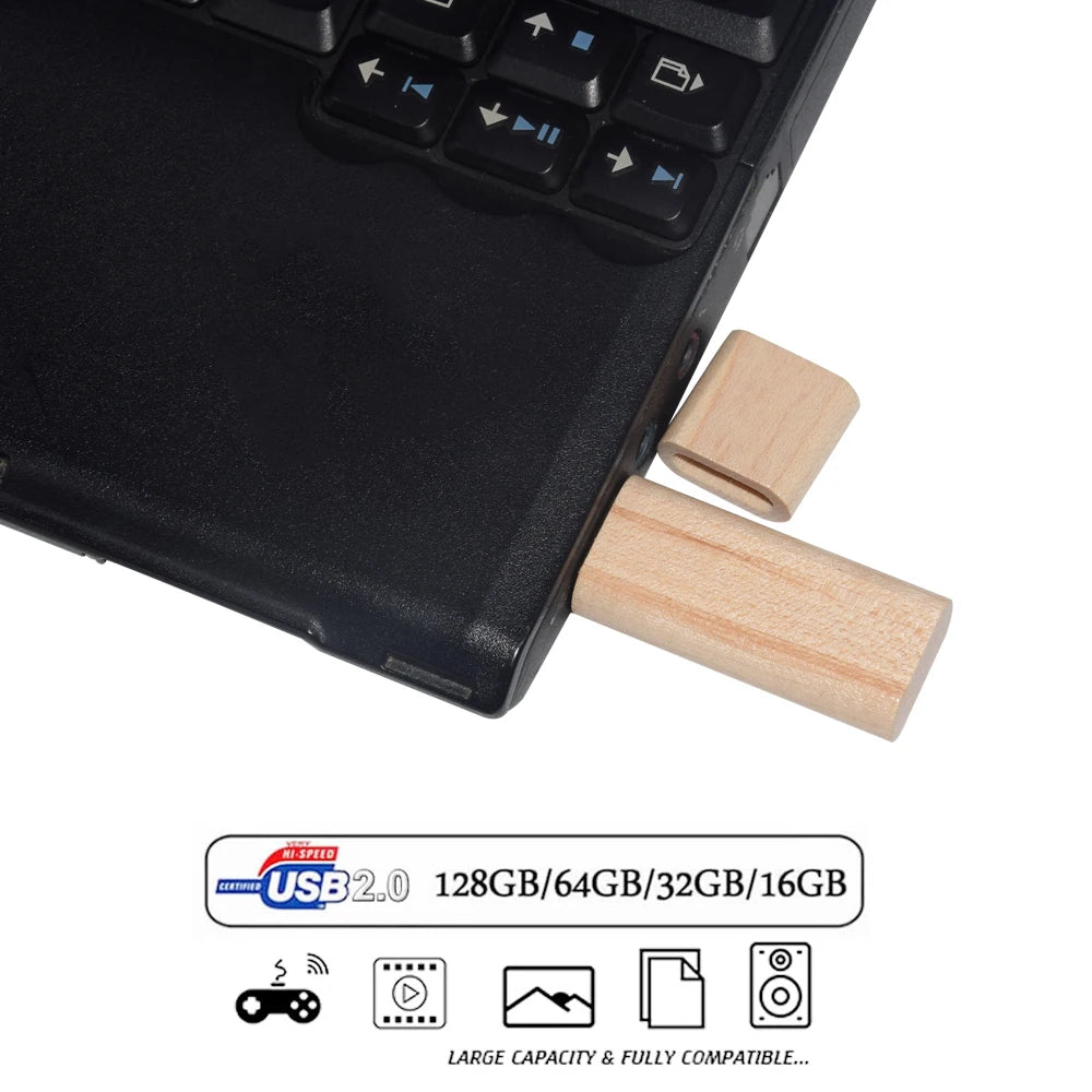 Bamboo Wooden USB Flash Drive Pendrive 4GB 8GB 16GB 32GB 64GB USB