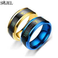 Smart Stainless Steel Sensor Body Temperature Ring for Couples, Multifunctional