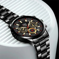 Fashion Men's Watches Business Stainless Steel Quartz Wrist Watch